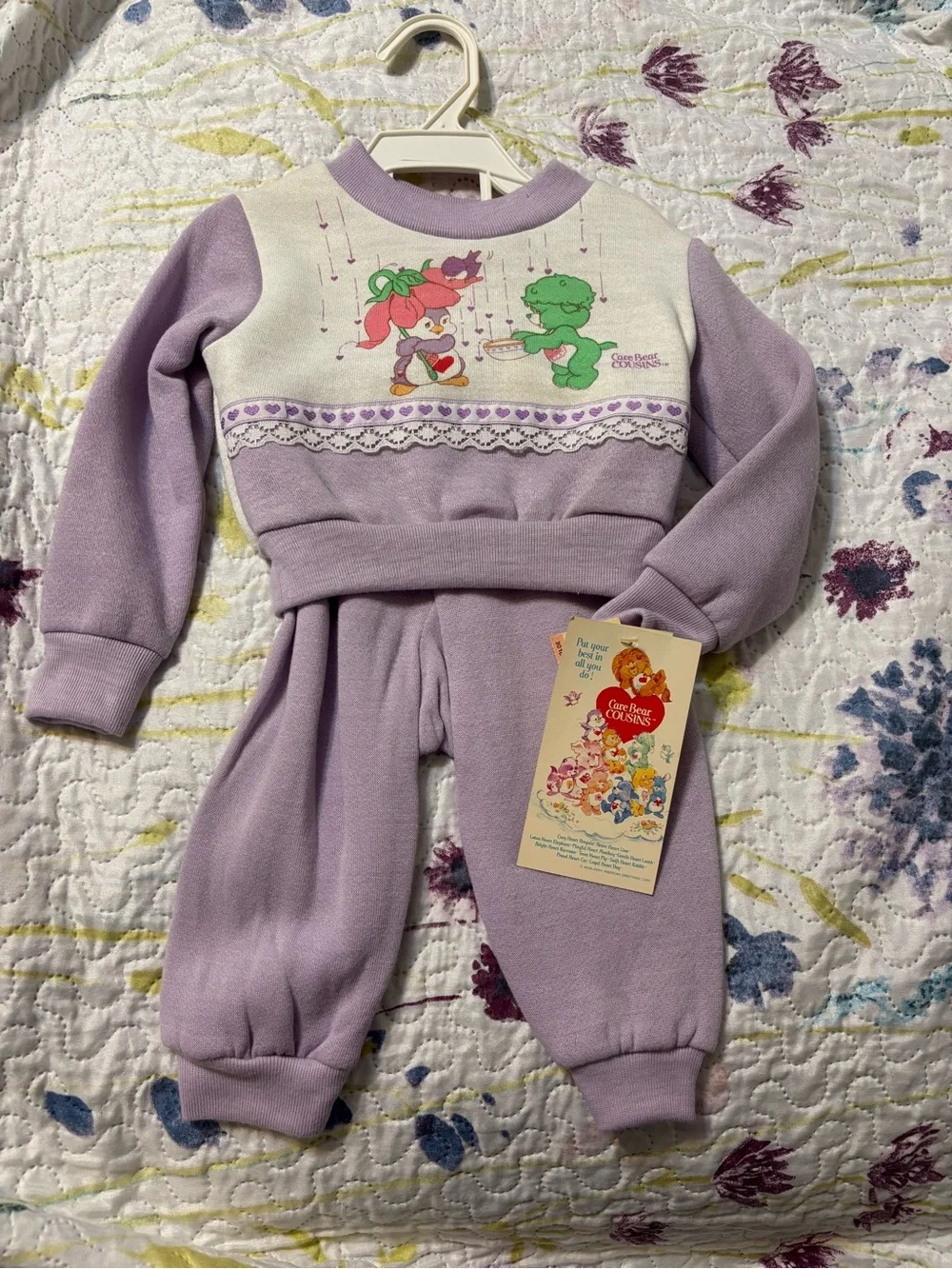 Vintage Care Bear Cousins Lilac Two-Piece Outfit by “dobie”